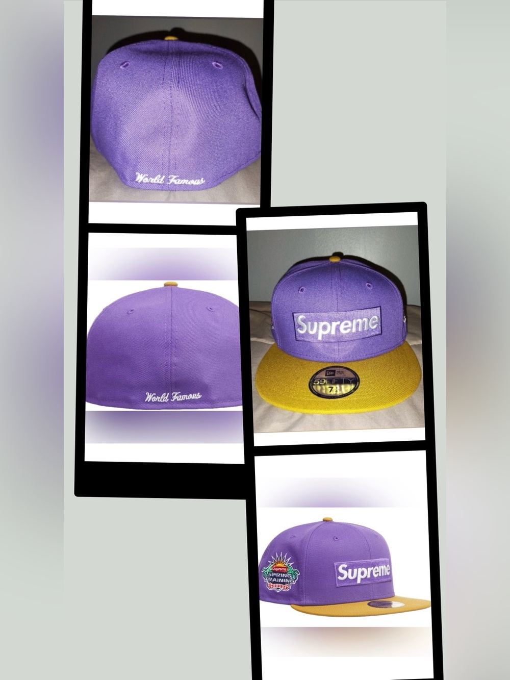 Supreme Hat Purple + Gold New Era Two-Tone Box Logo Fitted Cap SS22